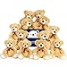 SNOWOLF 12 Pcs Teddy Bears Bulk Baby Shower 137 inch Small Teddy Bear Stuffed Animal Toys for Christmas Valentines Mothers Day Centerpieces Decorations for Kids Adults Light Brown - Image 2