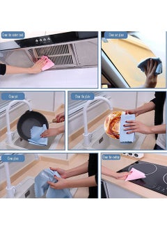 P Plus Fire P Plus Fire Streak Free Miracle Cleaning Cloth Nanoscale StreakFree Cloths Reusable LintFree Absorbent Towels Washable Microfiber Cleaning Cloth for Glasses Pack of 5  - Image 3