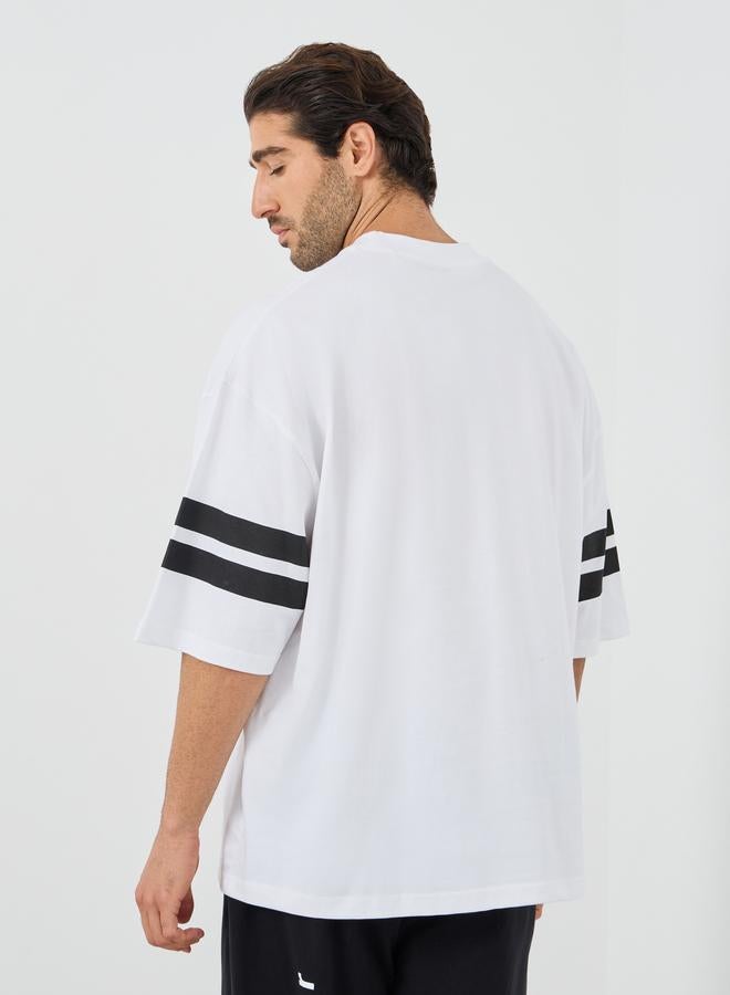 Styli Styli Slogan Print Oversized Round Neck T-Shirt  - Image 4