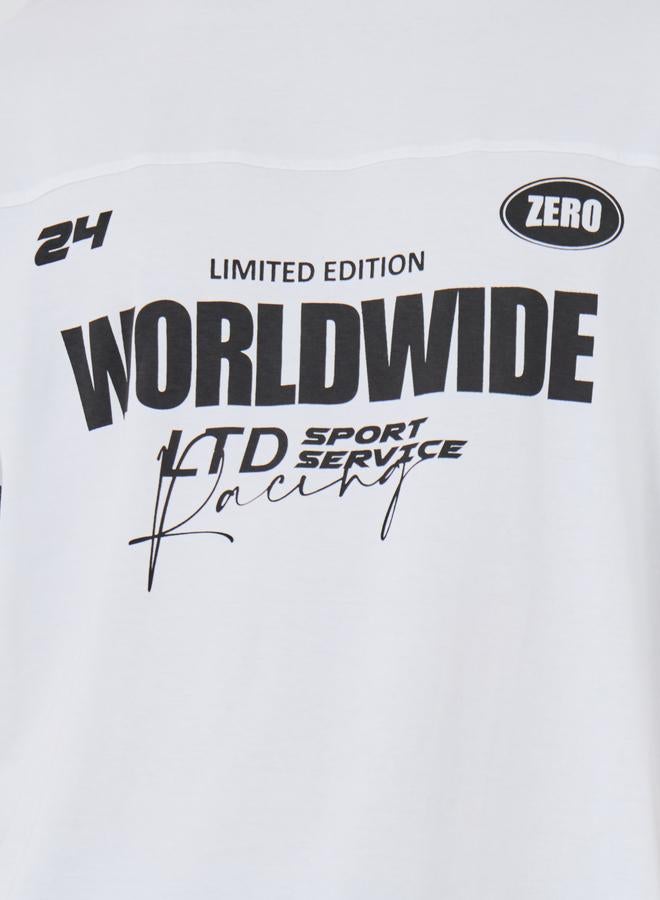 Styli Styli Slogan Print Oversized Round Neck T-Shirt  - Image 3