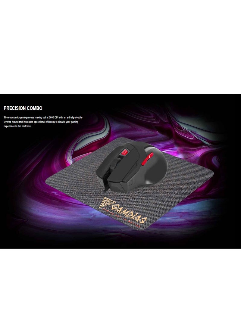 GAMDIAS - Poseidon M2 ( 4-IN-1 ) Compo Multi-Color Backlight , Breath Lighting Headset With 40mm Driver Unit - Image 1