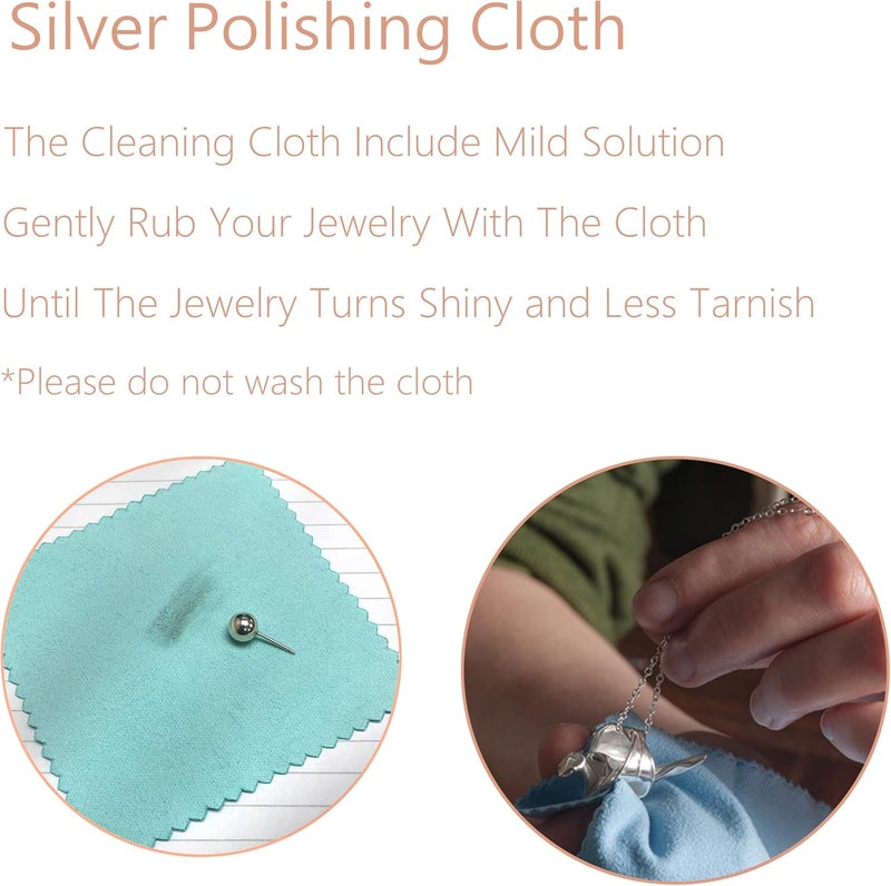 BEADNOVA Silver Polishing Cloth Cotton Jewelry Cleaning Cloth with AntiTarnish Paper for Silverware and Jewelry Handling 10pcs Each - Image 3