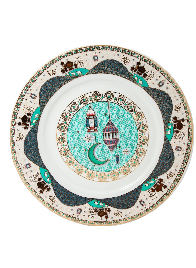 طقم أطباق حلوى رمضان 6 قطع 21*21 سم (ص) للعرض والتقديم الزخرفي - Image 3