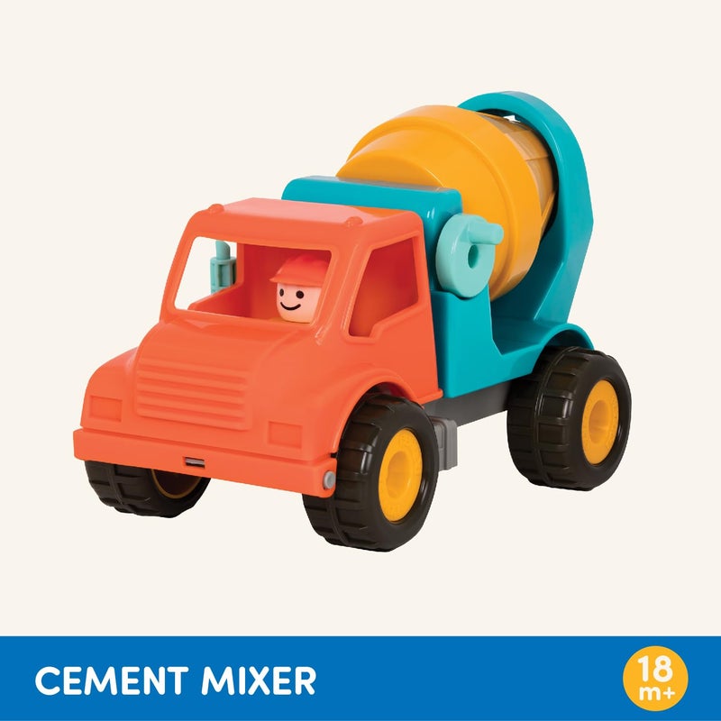 Battat â€“ Spinning Cement Truck â€“ Classic Toddler Trucks â€“ Kids Construction Toys â€“ Soft Rubber Wheels â€“ Cement Mixer â€“ 18+ Months - Image 5