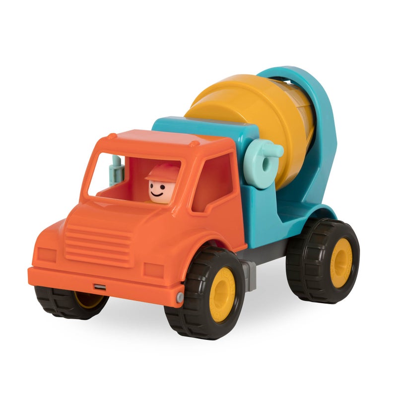 Battat â€“ Spinning Cement Truck â€“ Classic Toddler Trucks â€“ Kids Construction Toys â€“ Soft Rubber Wheels â€“ Cement Mixer â€“ 18+ Months - Image 1
