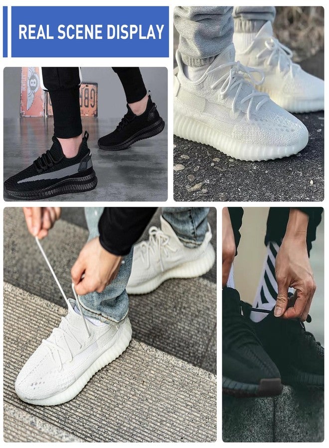 NDTEZUGT 2 Pairs 3/16'' Original Round Shoe Laces for Sneakers, Strings Shoelaces Replacement Laces for Adidas Yeezy Running Boost Shoes (White, 36''/92cm) - Image 5