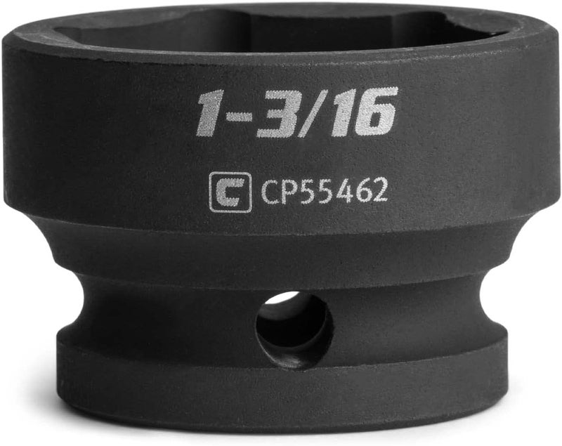 Capri Tools 1-3/16 in. Stubby Impact Socket, 1/2 in. Drive, 6-Point, SAE - Image 1