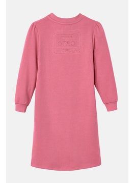 Tchibo Kids Girl Embroidered Long Sleeve Sweatshirt, Pink  - Image 3