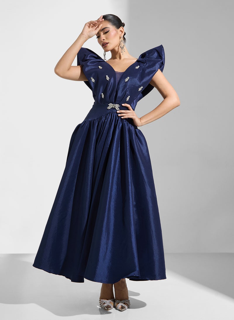 Namshi x Satin A-Line Dress - Image 1