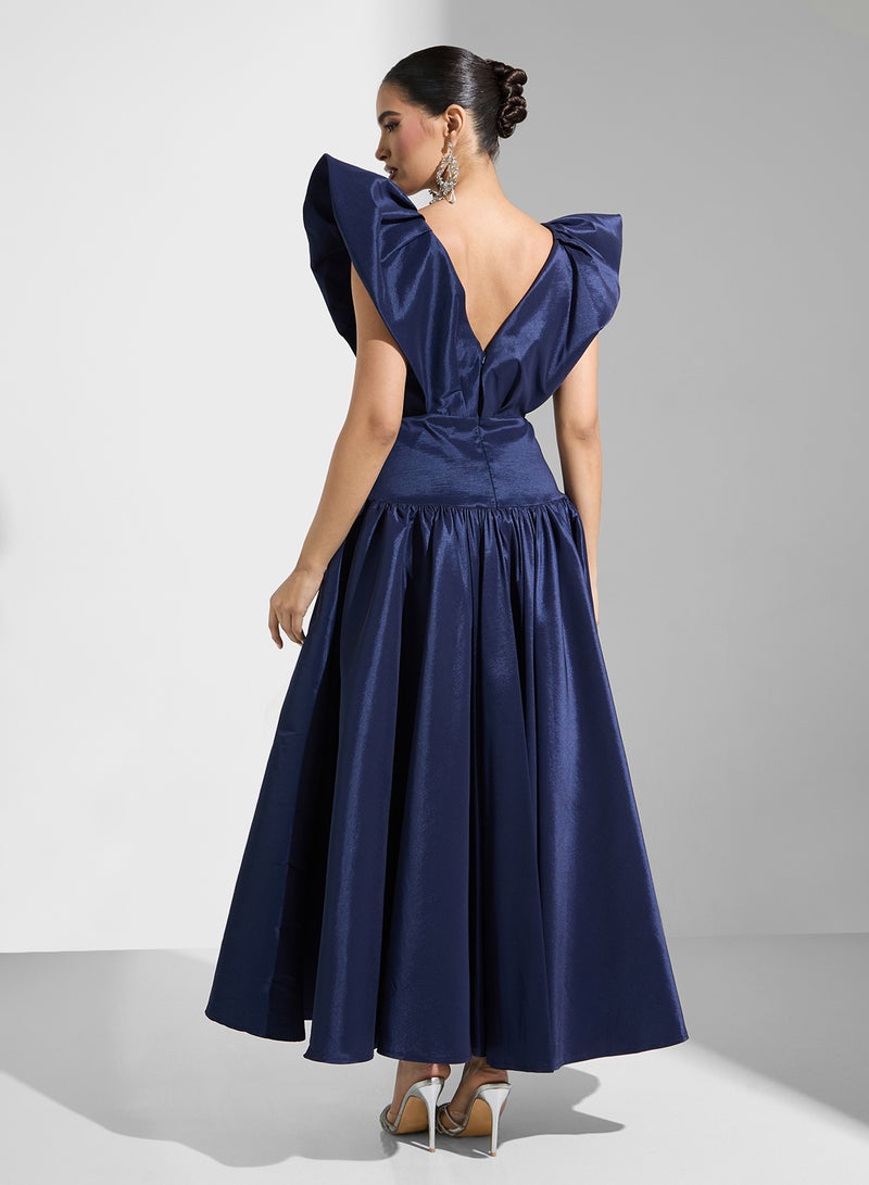 Namshi x Satin A-Line Dress - Image 2