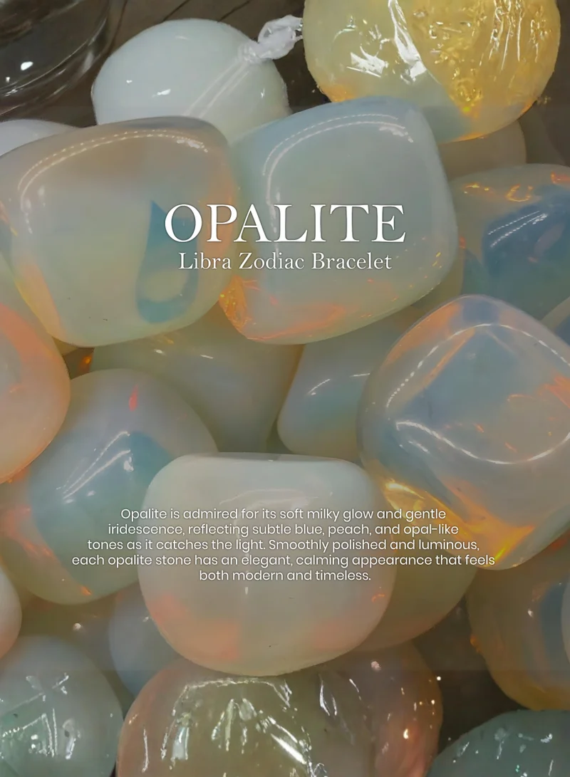 British Fossils سوار الأبراج برج الميزان بالأوباليت