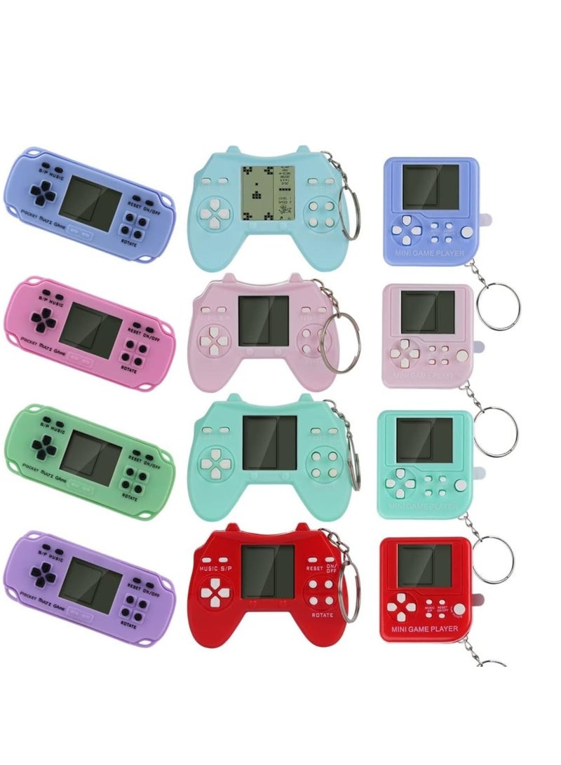 SYOSI Video Game Party Favors Video Game Keychain Multi Colors Gamer Party Supplies Video Game Party Decoration Gift Ideal for Kids 12PCS - Image 1