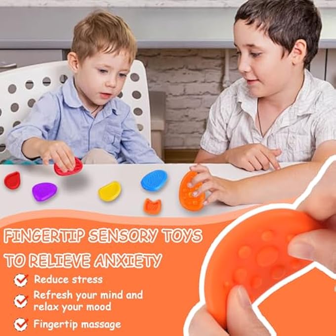 SSKHE 8 Piece Orange Sensory Stone Set unleashes the power of color, comfort, safety, relaxation and learning for a holistic sensory experience. - Image 4