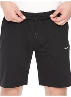 Pepe Jeans Pepe Jeans Athleisure Men Knit Cotton Stretch Shorts | Breathable Cotton Jersey, Gym and Casual Wear | with Drawstring and Zip Pocket in Black - M  - Image 4