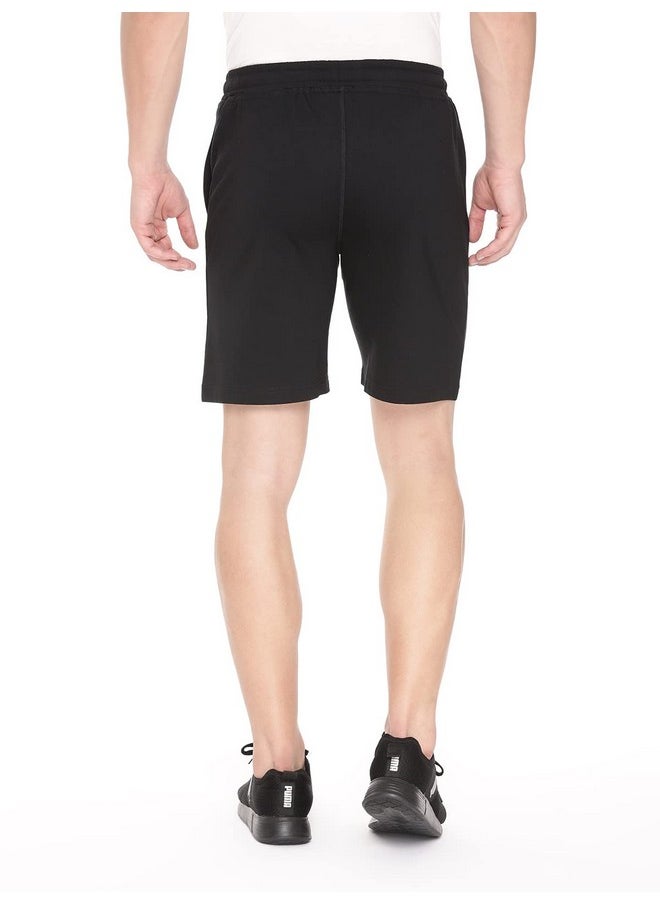 Pepe Jeans Pepe Jeans Athleisure Men Knit Cotton Stretch Shorts | Breathable Cotton Jersey, Gym and Casual Wear | with Drawstring and Zip Pocket in Black - M  - Image 3