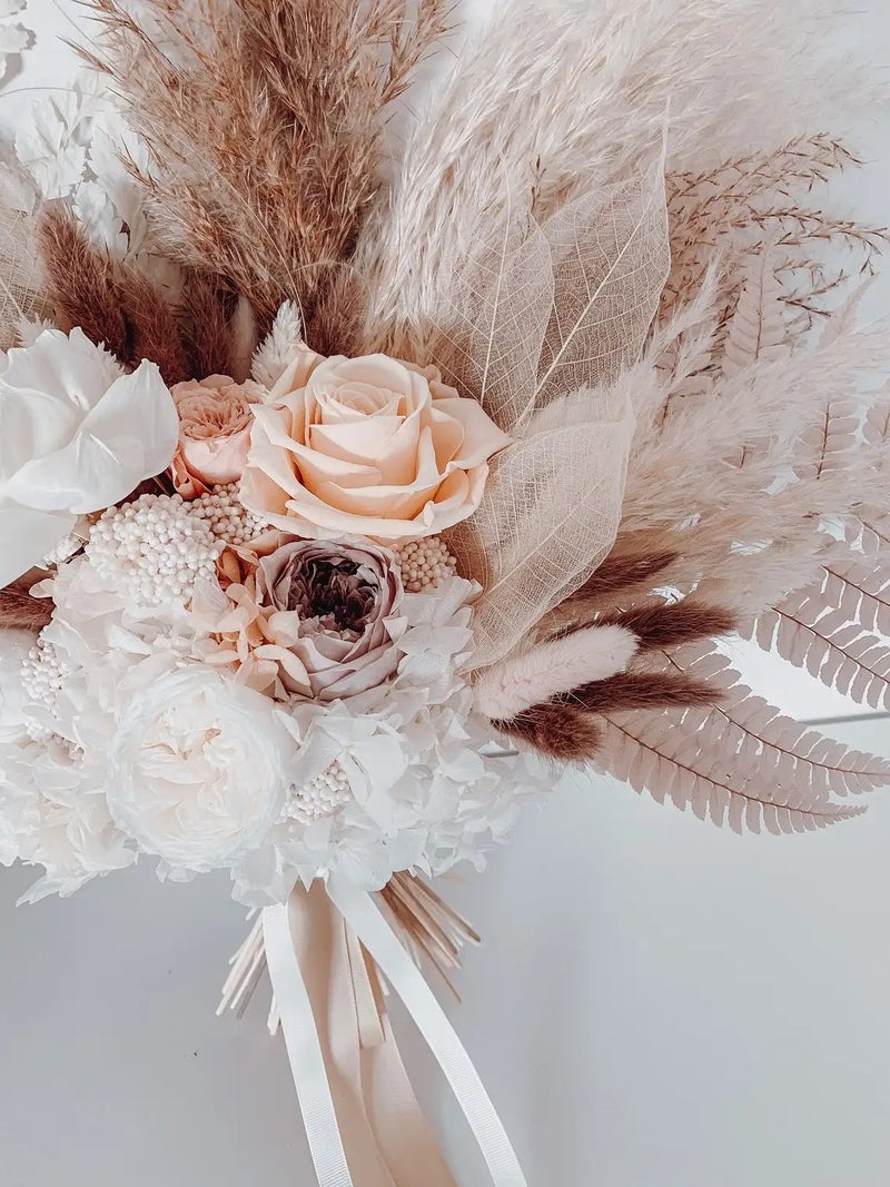 Bluejw Dried Flower Bouquet - Preserved Roses, Real Dried Plants - Christmas, Valentine's, Mother's Day Gifts for Women - Image 3