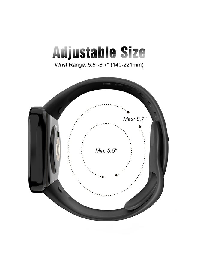 O Ozone Silicone Straps For Xiaomi Mi Watch lite 3/Redmi Watch 3 Band + Watch Case, Soft Breathable Replacement Strap Wristband for Women Men - MultiColor  - Image 4