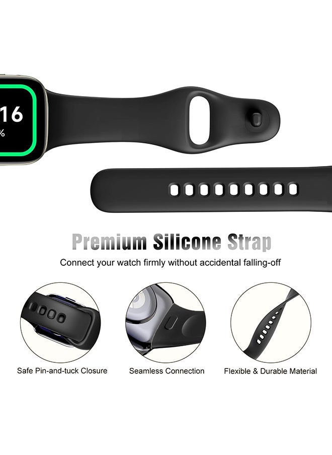 O Ozone Silicone Straps For Xiaomi Mi Watch lite 3/Redmi Watch 3 Band + Watch Case, Soft Breathable Replacement Strap Wristband for Women Men - MultiColor  - Image 2