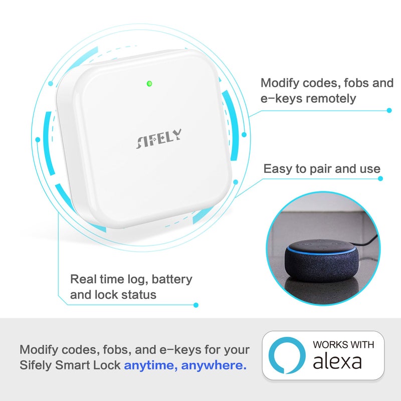 Sifely Smart Lock Wi-Fi Gateway - Remote Access Hub for Sifely Smart Door Lock, Works with App & Alexa (Model G2, Supports 2.4G Wi-Fi Only) - Image 2