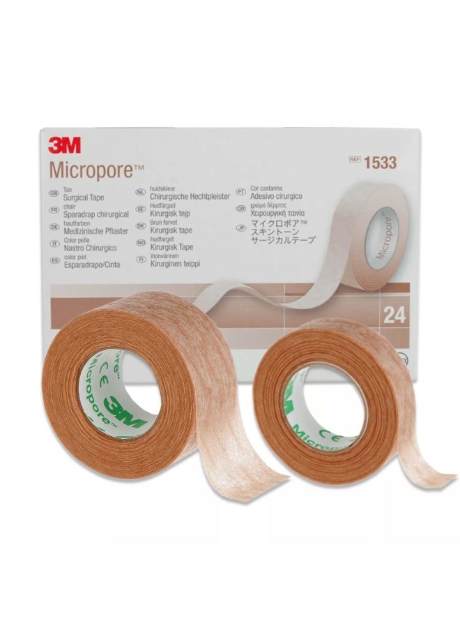 ثري ام 10 قطع شرائط الأنف الطبية ذات المسام الدقيقة، لاصقة جراحية ذات ظهر ورقي - Image 3