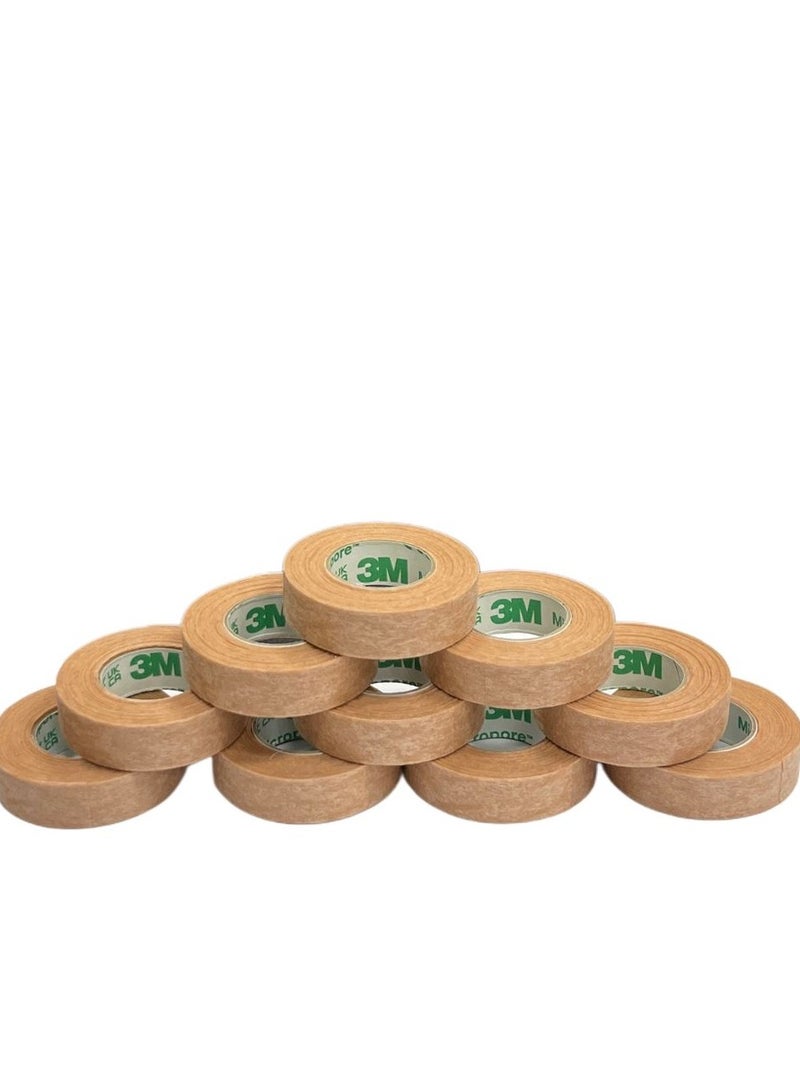 ثري ام 10 قطع شرائط الأنف الطبية ذات المسام الدقيقة، لاصقة جراحية ذات ظهر ورقي - Image 1