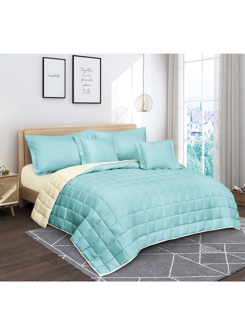 Red Rose Summer hotel double bed sheet to add elegance to your room decor, made of microfiber, size 240*260 cm, 6 pieces  - Image 1