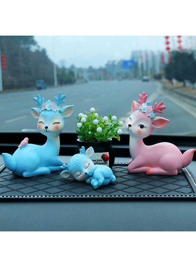 Rui Jie Car Ornaments A Safe Journey Lovely Resin Deer Creative Matching Car Ornaments A Generation Of Hair