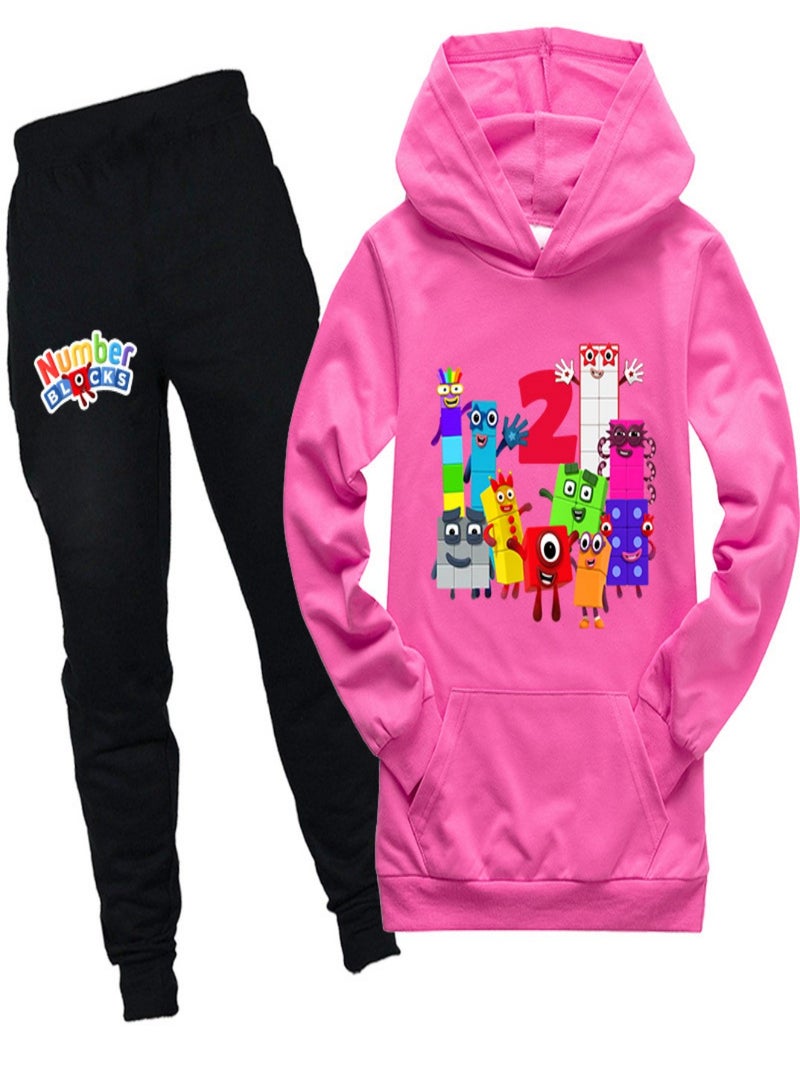 هودي قطن بأكمام طويلة أنيق للأطفال من NumberBlocks للجنسين - Image 1