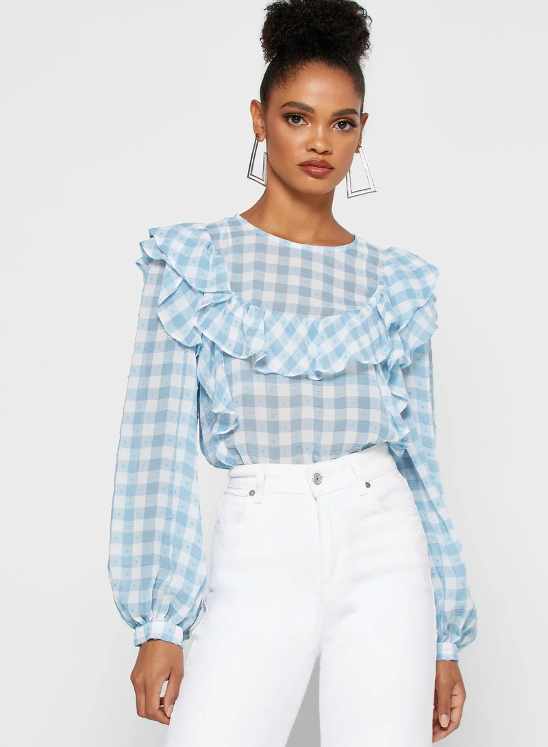 TOPSHOP Gingham Top