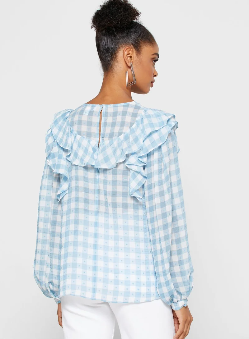 TOPSHOP Gingham Top