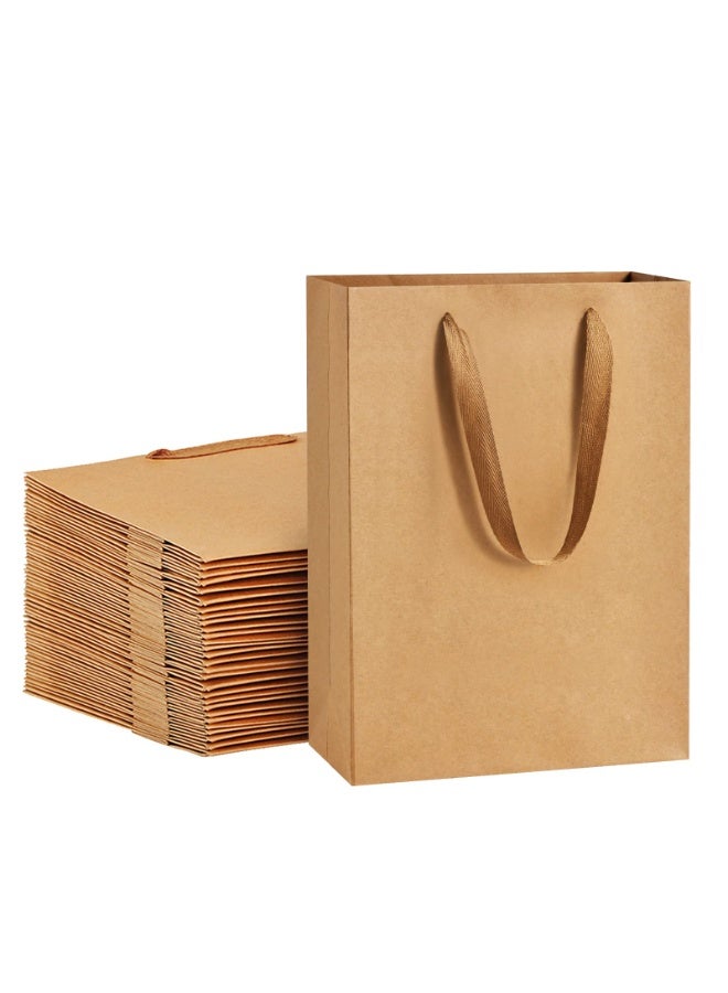 Chabeia 20Pcs Paper Bags 28x20x10cm Gift Bags Heavy Duty Kraft Brown Gift Paper Bags with Handles Wedding Party Favor Gift Bags Shopping Bags Retail Merchandise Bags Paper Sacks - Image 1