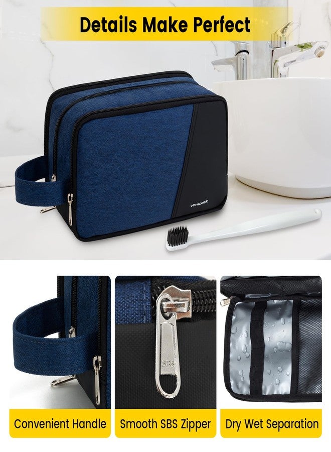 Vorspack Travel Toiletry Bag - Toiletry Bag for Men Water Resistant Skincare Bag for Bathroom Toiletries Accessories Gifts - Navy Blue - Image 5