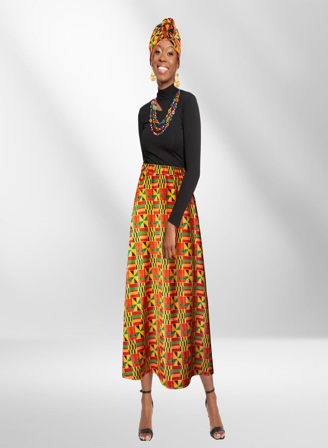 Kitimi 4Pcs African Dresses for Women African Attire Traditional Costume Black History Month Decorations Head Wrap Scarf - Image 2