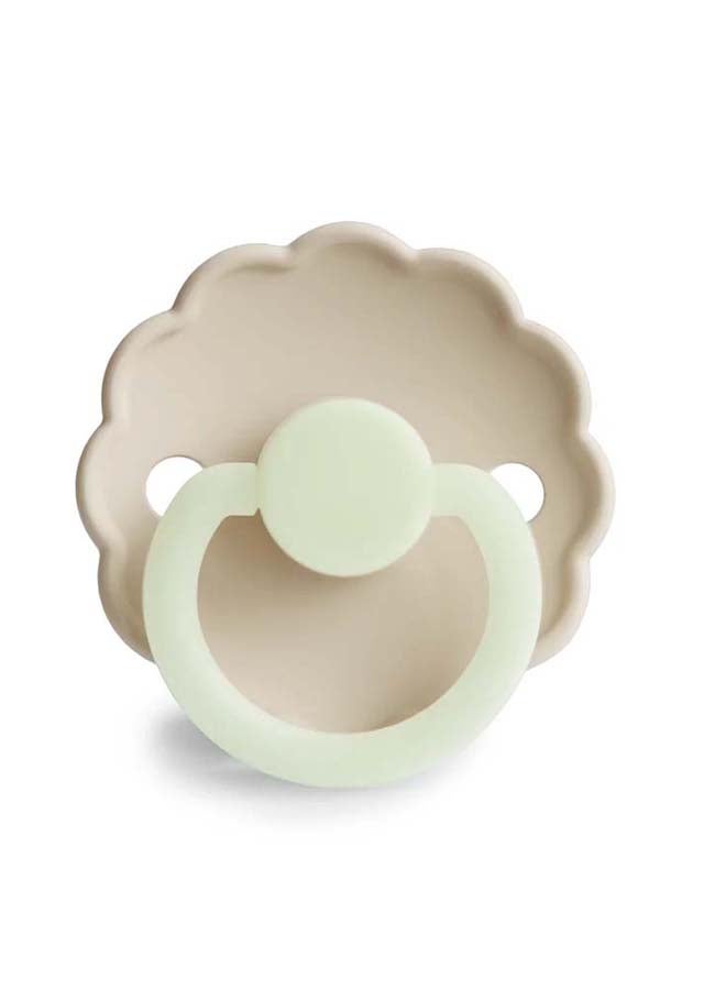 FRIGG Daisy Silicone Baby Pacifier  6-18M 1-Pack Cream Night - Size 2