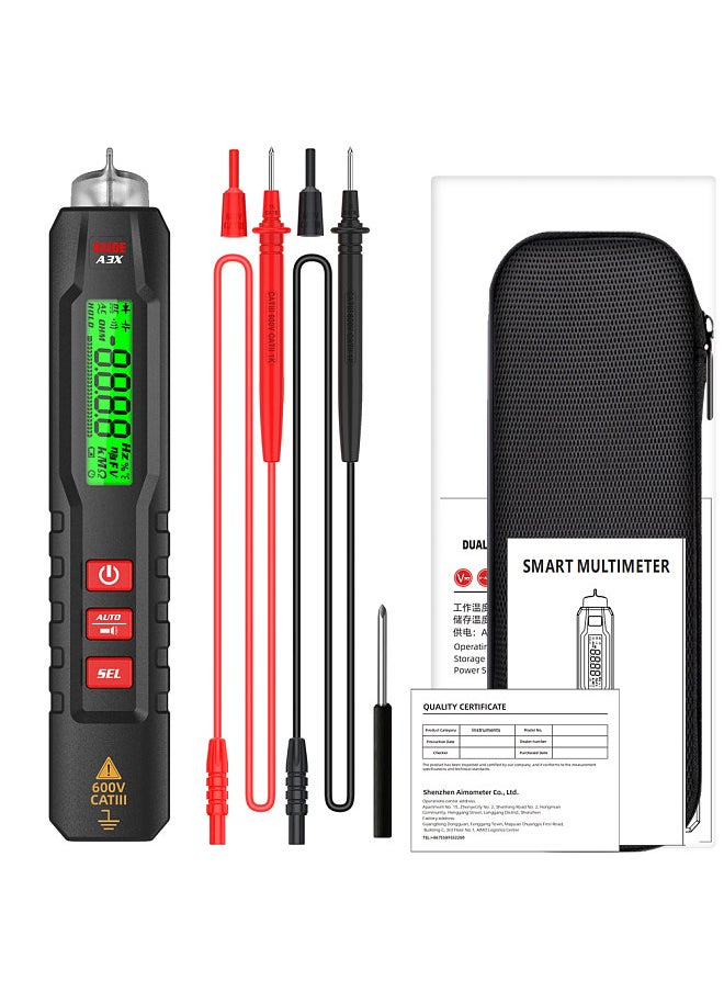 BSIDE Pen Type Digital Multimeter Portable Tester Voltmeter 1.9 Inch Bicolor Screen TRMS Voltage Capacitance Resistance Frequency Diode Continuity Temperature NCV Measurement Multifunction Multimeter  - Image 1