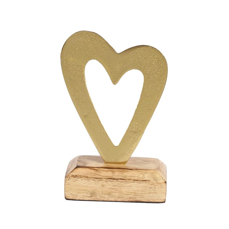HEYEARTH HEYEARTH Heart Shape Home Decor Heart Shape Showpiece Decor Items for Book Shelf Showpiece for Bedroom Living Room Showpiece for Couple Gift Decorative Showpiece Special Person Gold - Image 5