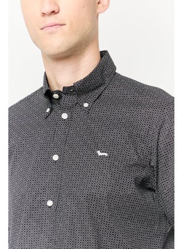 Harmont & Blaine Men Regular Fit Allover Print Long Sleeve Casual Shirts, Multicolor  - Image 3