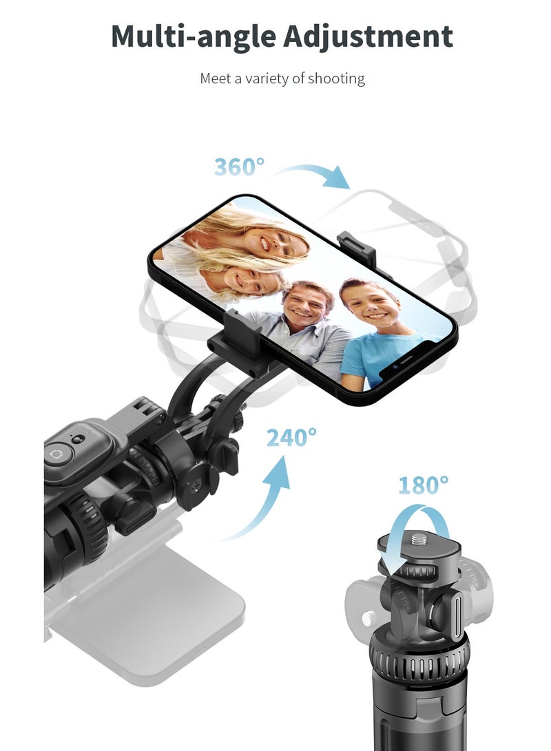 80.9Multifunctional  Selfie Stick Tripod, with Bluetooth Wireless Remote Control, Portable and Retractable, Compatible with All Kinds of Mobile Phones and Cameras (1/4-inch nut) - Image 3