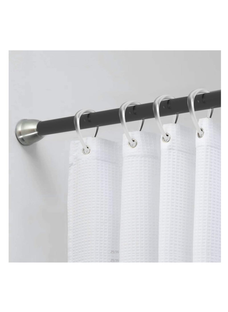 12 Clear Plastic Shower Curtain Hooks Drop Shape for Easy Bathroom Curtain Hanging