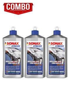 SONAX 3 pcs SONAX XTREME Brilliant Wax Cera Brillo 1 Hybrid NPT 250ml x3  - Image 1