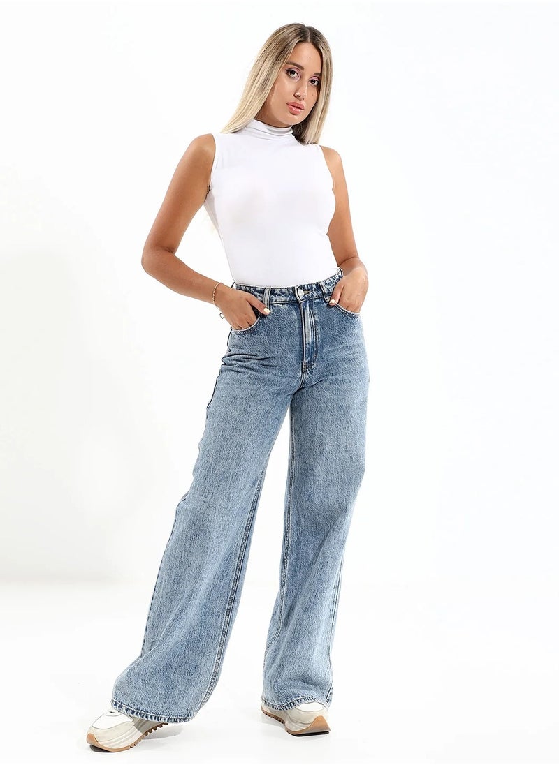 COTTONIL Women Cut Top High Neck White  - Image 4