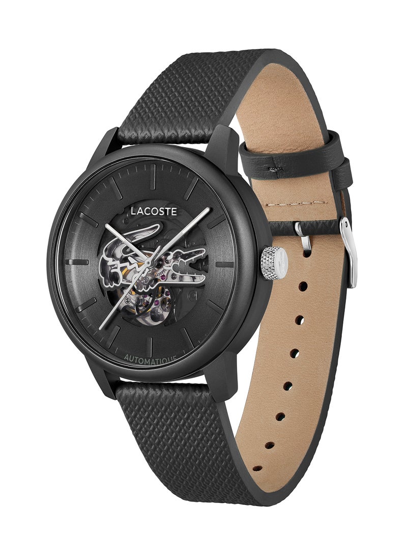 LACOSTE ساعة يد أنالوج دائرية للرجال من لاكوست بحالة سوداء - 2011383  - Image 1