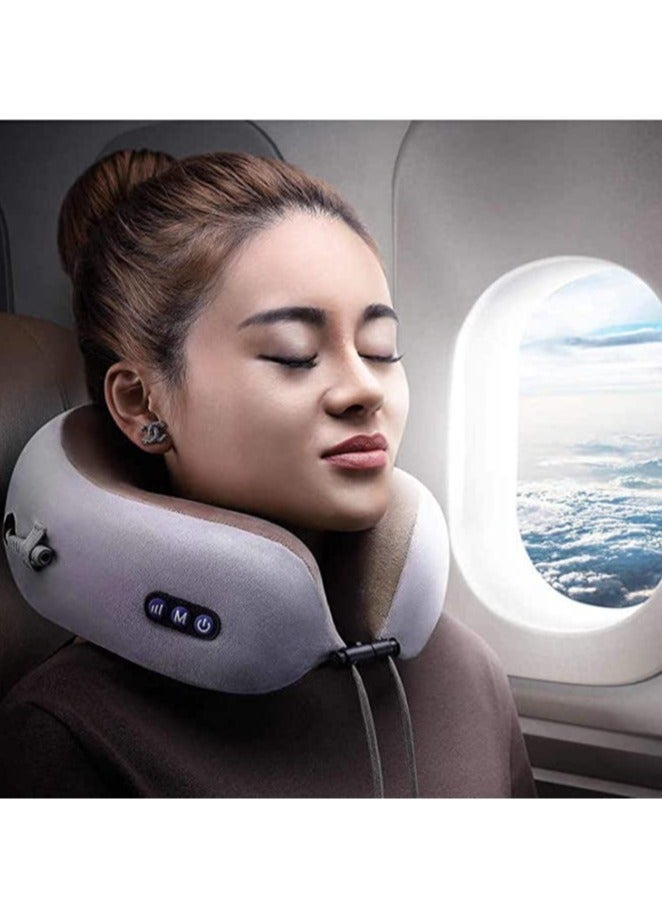 ELTRAZONE Neck Massager U Shape Pillow Electric Rechargeable Combination Multicolour - Image 5