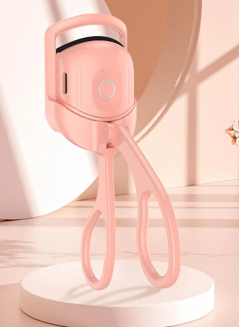 DIGI CORE Heated Eyelash Curler With USB Fast Heat Up Long-Lasting C-Shaped Rechargeable Electric Eyelash Curler Safe Anti-Burn Lash Curler Quick Natural Curling Eye Lashes Naturally Lashes Curling Clip Pink - Image 3