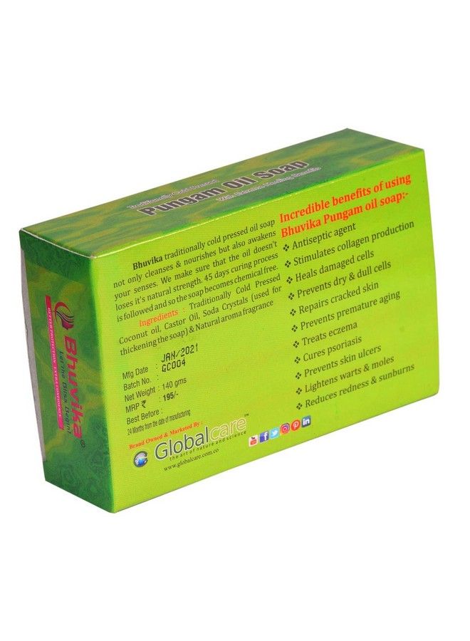 Bhuvika Pungam Oil Soap(140 Gms) - Image 3