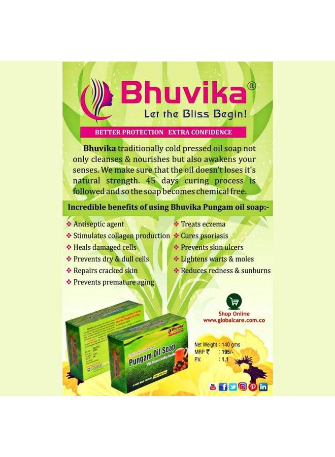 Bhuvika Pungam Oil Soap(140 Gms) - Image 4