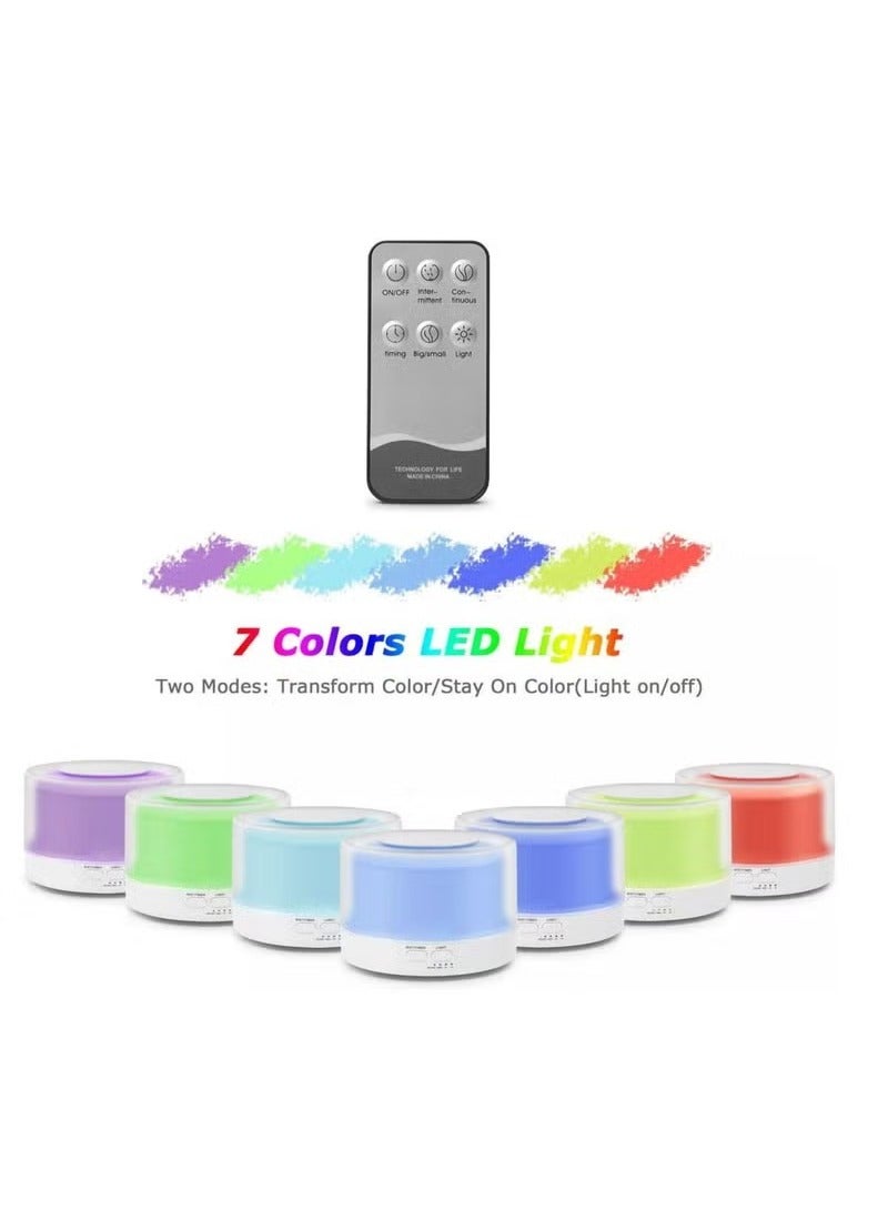 HOMESTAR Essential Oil Diffuser Remote Control Essential Oil Diffuser with Color Lights and Timer Cool Mist Humidifier with Auto Shut off Function Ultrasonic Oil Diffuser for Home Office White. - Image 4
