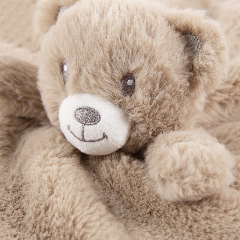 BEILIMU Baby Bear Security Blanket Soft Minky Baby Lovey Animal Plush Blanket Unisex Lovie Gift for Toddler Boys and Girls 135 Inch Dark Brown - Image 3