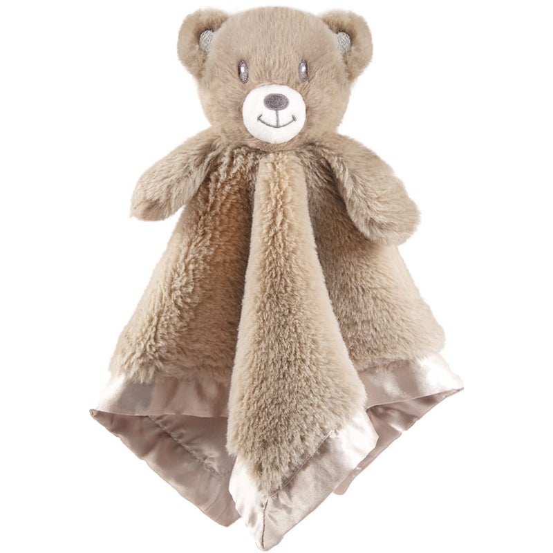BEILIMU Baby Bear Security Blanket Soft Minky Baby Lovey Animal Plush Blanket Unisex Lovie Gift for Toddler Boys and Girls 135 Inch Dark Brown - Image 1