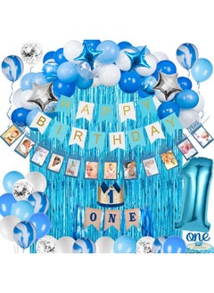 1St Birthday Boy Decorations 66Pcs Blue 1St Birthday Decorations For Boy With 12 Months Photo Banner, 1St Birthday Baby Crown, Cake Topper, 1St Birthday Highchair Banner - pzsku/ZB2ACA2C1A5BB5C338781Z/45/_/1727695695/0e0550d0-a44c-4fae-abee-8b443bcda2c4